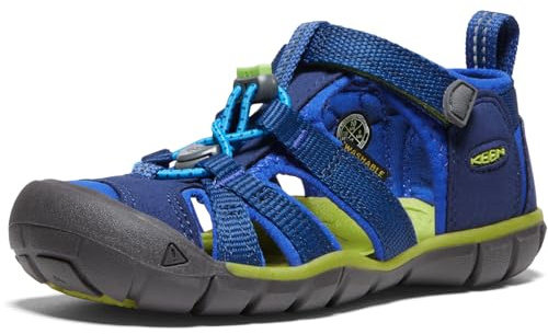 KEEN Unisex Kids Seacamp 2 Cnx Sandal, Blue Depths Chartreuse, 2 UK