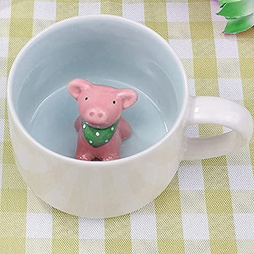 3D Niedliche Cartoon-Tasse, lustige Keramik-Kaffeetasse (Schweine)