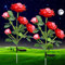 Solarlampen für Außen Garten, ZVO 2 Stück Solarleuchten Garten Deko mit 10 LED Rose Blume Lichter, Solar Wegeleuchten Außen Gartenleuchte Lampen für Outdoor Rasen Feld Weg Terrasse(Rot)