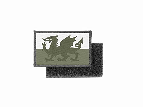 Aufnäher / Aufbügler, Camo, Camouflage, Walisische Flagge