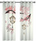 Qiuka Plantes Décoratives Rideaux 2 Pcs de Salon Chambre Enfant,3D Imprimé Fleur Végétaux Fleur de Cerisier Japon Arbre Motif Rideau pour Enfant Fille,Moderne Rideaux Exterieur 150x166cm L x A Rose