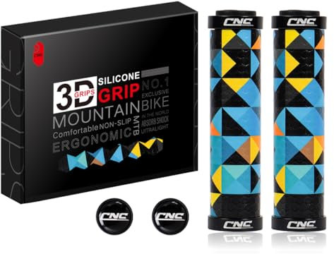 Chooee Puños de Silicona para Bicicleta MTB puños para Manillar de montaña Grips 3D-LFG