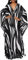 Bsubseach Plus Size Caftan Dresses for Women Swimsuit Cover Up Batwing Sleeve Summer Maxi Kaftan Dress Dotted Zebra
