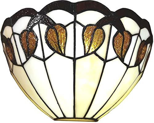 Clayre & Eef LumiLamp 5LL-6144 Wandlampe Tiffany 31x15x21 cm E27/max 1x60W Weiß