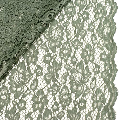 MAGAM-Stoffe Carmen Spitzenstoff Blumen-Spitze Bekleidung Deko Meterware 50cm (Mint)