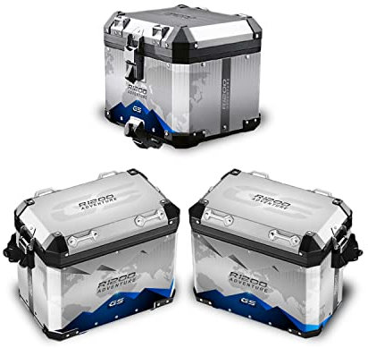 KIT PROTEZIONI ADESIVI VALIGIE RIVESTIMENTO COMPLETO COMPATIBILE CON BMW ALU 2° MODELLO R 1200 GS ADV Ocean Blue VA2-FM-008