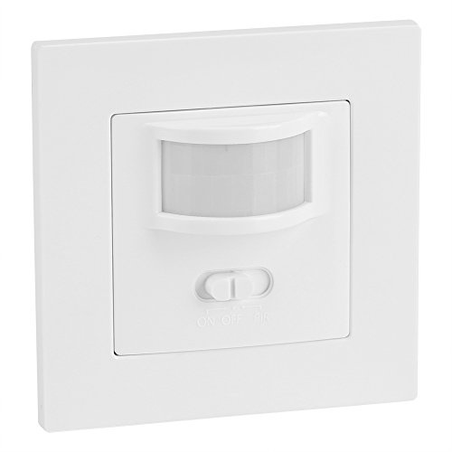 Sensor Movimiento PIR 110-240V 8m, 1 Set | Interruptor empotrado con ajuste de luz y tiempo, para control automático de iluminación y ventilación uso