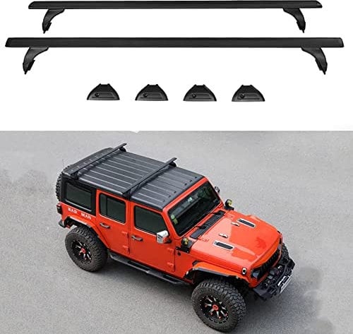 MFGG Dachgepäckträger Dachträger | Kompatibel für Jeep Wrangler JK JL 2007-2021, Dient der Montage von Dachboxen, oder Dachfahrradträger, Leiter | Robuste Konstruktion aus Aluminium
