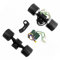 L-faster Elektrisches Skateboard Brushless Nabenmotor Kit DIY Kind E-Board Elektrisches 4-Rad Skateboard Dual Drive Conversion Kit Mit Fernbedienung (Black kit)