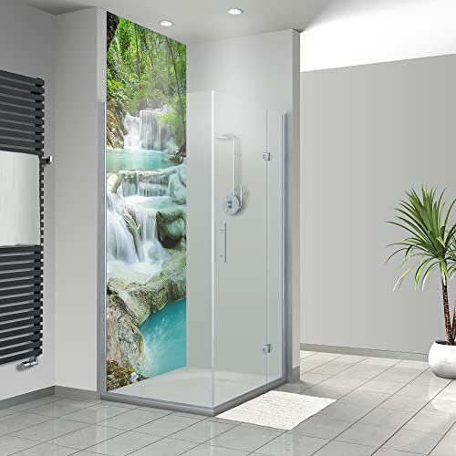 WANDFREUDE individuelle Duschrückwand Aluverbundplatte auf Maß (1 Stück - Erawan - Seidenmatt) – Dusche Wandverkleidung Duschwandverkleidung Duschrückwände