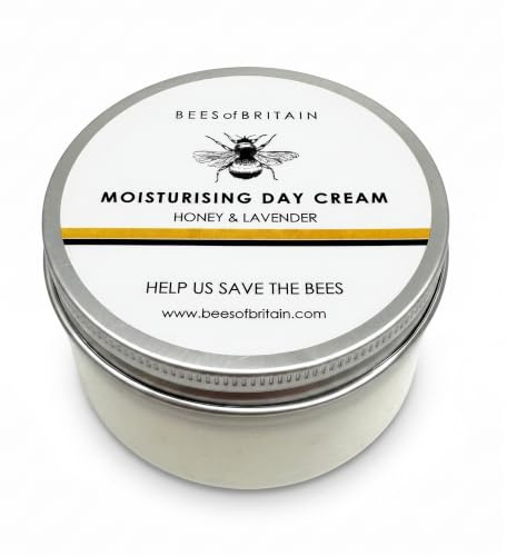 BEES of BRITAIN Tagescreme 100ml - Honig, Lavendel & Reiskeimöl | Reichhaltige Tagescreme mit Wildblütenhonig, Lavendelöl, Reiskeim- & Kirschkernöl. Pflanzliche Pflege mit pH 5,5.