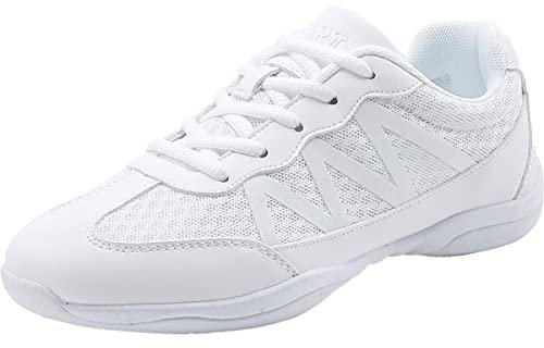 Weiß Cheerleading Schuhe Mädchen Cheer Schuhe Damen Tanzschuhe Yoga Fitness Gymnastik Training Schuhe 36