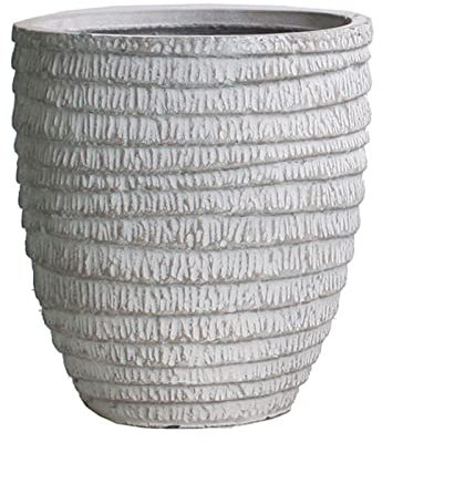 Vaso da fiori Rotondo Vasi da fiori alti in cemento Vaso da fiori da giardino Vaso da fiori ondulato creativo Fioriere decorative for interni da esterno Vasi for piante con fori di drenaggio Vaso for