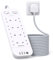 3M Extension Lead with 4 USB Slots, 8 Way Outlets Power Strip with 1800J Surge Protection, Double Switch Plug Extension with 10FT Braided Extension Cable for Home, Dorm Room, Office Accessories