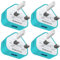 4 Pack USB Plug Charger, Multi USB Wall Plug Adaptor UK Android Phone Charing Power Adapter Mains Charge 5V/1AMP Multipack Single Port Charging for iPhone 14 13 12 11/10/Xs/XS Max/XR/X/8/7/6 Plus/5/4