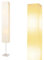 HonoDing Lampadaires en papier de 59'', Lampadaire avec abat-jour en papier blanc et base chromée,interrupteur à pied marche/arrêt- Lampadaires en papiers pour le salon et la chambre à coucher(1-PK)