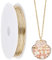 SUNNYCLUE 25M Alambre de Joyería de Cobre Chapado En Oro Real de 14 quilates Alambres de Cobre de Calibre 0.6 de 22 mm Alambre para Manualidades Alambre de Cobre para Abalorios Alambre para Manualidad