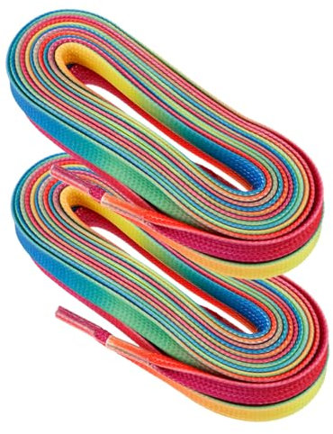 WHAMVOX Bunte Gewachste Hockey-schlittschuh-schnürsenkel Reißfeste Flache Sportschnürsenkel Für Eishockey Rollschuhe Langlebig Wasserabweisend Multifunktional Für Eiskunstlauf Und Schlitts