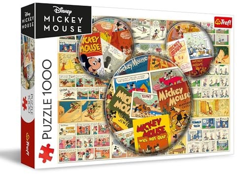 Trefl 10904 Disney 1000-Piece Mickey Mouse Comic Puzzle, for Adults and Children from 14 Years, Multicoloured