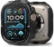 Ringke Fusion Bumper Kompatibel mit Apple Watch Ultra 2/1 Hülle, [Doppelschichtiger] Robuster Bumper-Rahmenschutz Transparente Farbe Schutzhülle - Black