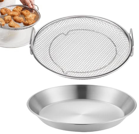 Rejilla para freír - Escurridor de aceite bandeja filtro cocina rejilla de acero inoxidable bandeja aceite para freír bandeja cesta para freír escurridor rejilla para servidor fritura escurreplatos de