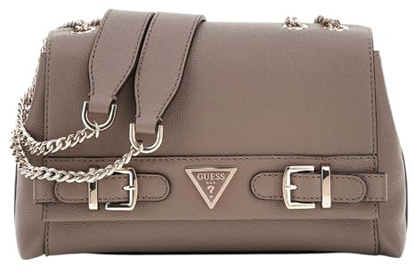 GUESS Eco Ali Convertible Xbody Flap Bag Dark Taupe