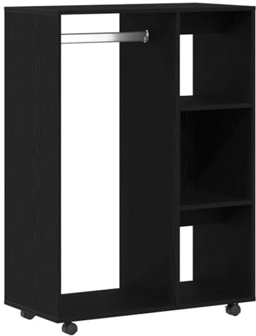 vidaXL Kleiderschrank Schwarz Eichen-Optik 80x40x110 cm Holzwerkstoff