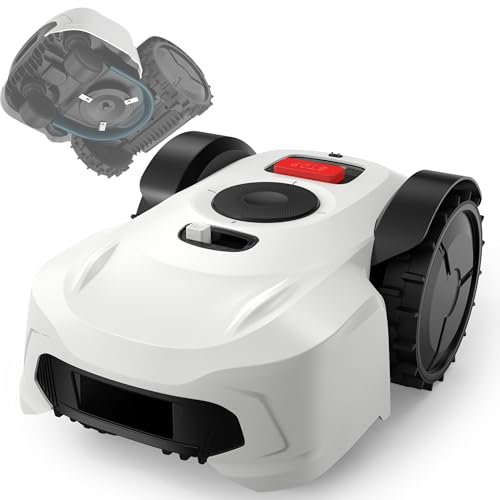 WEIMILOR RTK Robot Lawn Mower, Perimeter Wire Frees Vision Robotic Lawnmower for 1/4 Acres Lawn, Automated Mapping, APP Control, 3D Obstacle Avoidance, Zero-Edge Cutting