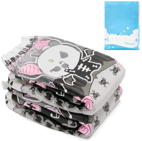 LittleForBig Ultra Saugstark 7000 ml Erwachsenen Gedruckten Windeln 2 Stück - Goth Brat (L)