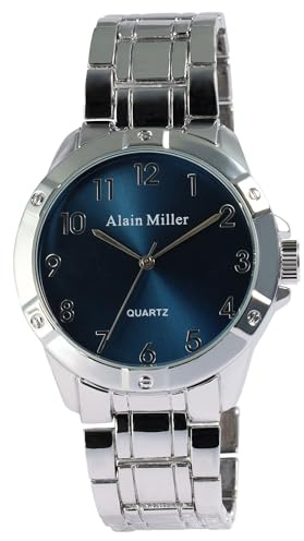 Raptor Alain Miller Herren Armbanduhr aus Edelstahl in Silber, in Einer Länge von 22 cm, Klassisches Design für jeden Mann