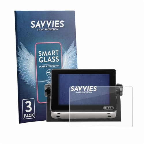 Savvies 3 Stück Panzer Schutz Glas für Raymarine Axiom+ 7 9H Schutzfolie HD Klar, Blasenfrei, Anti-Fingerabdruck, Stoßfest, Displayschutz