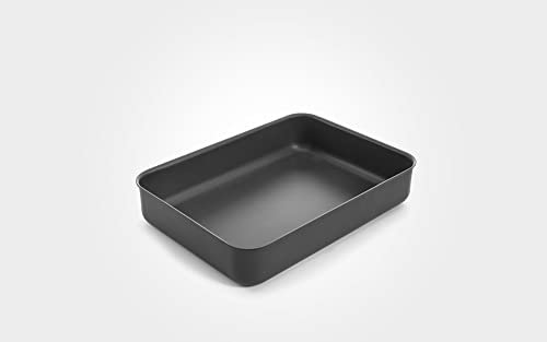 Mermaid 14 Hard-Anodised Deep Roasting Tray 37×27 cm - Heavy-Duty Aluminium Roasting Dish/Pan, Naturally Non-Stick, Oven Safe to 260 °C, UK-Made to Last a Lifetime by Samuel Groves