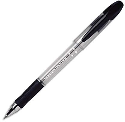 5 Star Grip Ball Pen 1.0mm Tip 0.5mm Line Black [Pack of 12]