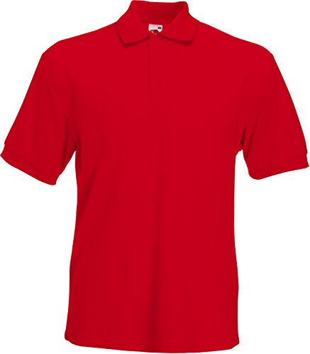 Fruit of the Loom Men's Polo Polo Shirt red red X-Large
