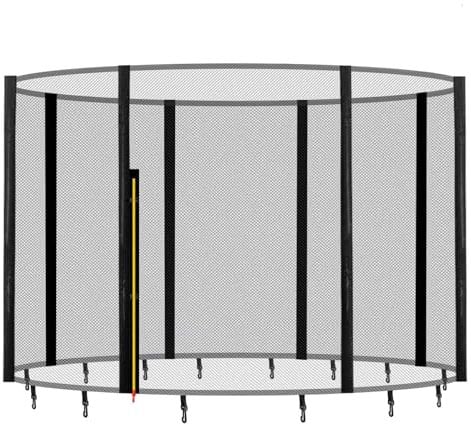 Baunsal® Trampolin Sicherheitsnetz Ø 305 cm (JS+EXD) für 8 Netzstangen mit Netzhöhe 180 cm Ersatzteile Netz Gartentrampolin Schutznetz Kinder Ersatznetz Indoor und Outdoor