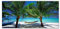 banjado® Magnettafel silber 78 x 37cm / Magnetwand aus Metall/Magnetpinnwand Memoboard/Pinnwand Magnettafel Küche, Büro, Kinderzimmer inkl. 4 Magnete & Montageset Motiv Strand