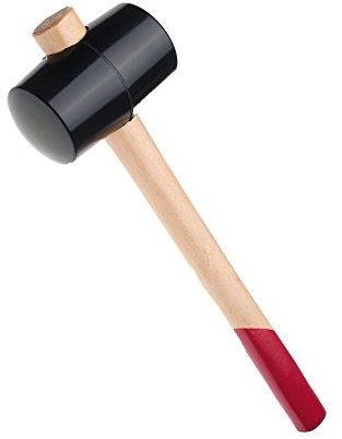 Ruthe 3005460119 Gummihammer mit Eschenstiel, Größe 1