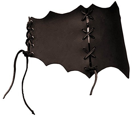 Battle-Merchant Mittelalterlicher Schnürmieder-Gürtel | Leder Damengürtel für LARP | Wikinger Mieder aus Leder | (Braun - L)