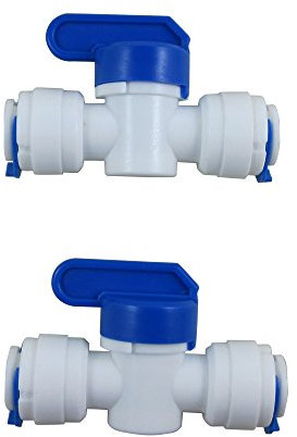 SENSTREE 3/8 Quick Connect Ball Valve for RO Water Reverse Osmosis System (Pack of 2)