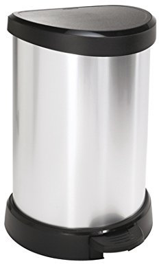 Curver Waste Bin 20 Litre Pedal Bin (Silver)