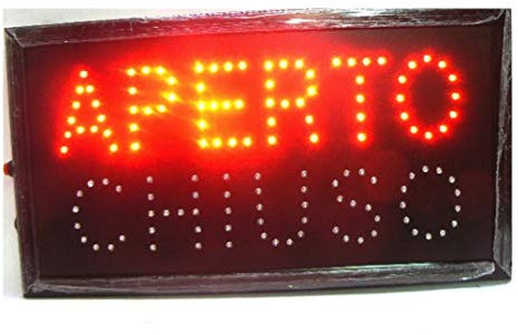 prodigital ® INSEGNA Luminosa A LED con Doppia Scritta: Aperto o Chiuso selezinabile