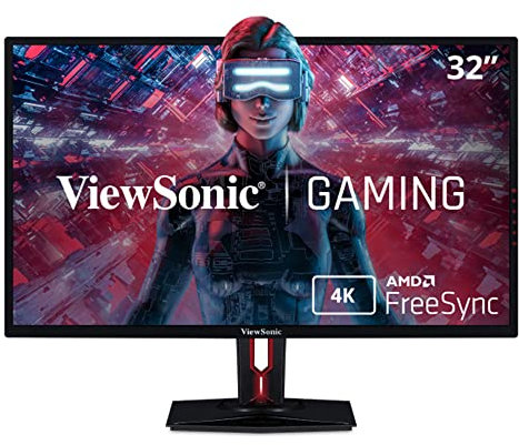 ViewSonic XG3220 Moniteur Gaming VA 32'' 4K UHD 3840x2160 Pixels, 5ms, Freesync, HDMI, DP, USB, Haut-parleurs, Noir