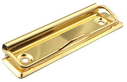 BE-TOOL Metall-Clip, Klemmbrett-Clips, Klemmbrett-Zubehör, Aufhängeloch-Clip, für Klemmbrett und Wandmontage (Gold)