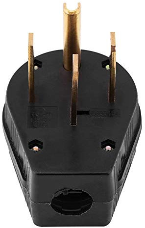 Reisestecker/Reiseadapter, Fydun 1 Stück US Stecker Reise Stecker Adapter 50A 125/250V Gerader Klingenwinkel Vierpolig US Stecker NEMA 14-50P