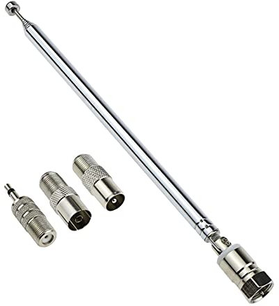 eMagTech 7-Abschnitte Teleskopantenne Antenne Ersatz Radio TV 74cm Edelstahl