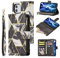UEEBAI Wallet Case for iPhone 13 Pro 6.1 inch, Premium Vintage PU Leather Magnetic Closure Handbag Zipper Pocket Case Kickstand Card Holder Slots Wrist Strap TPU Shockproof Flip Cover - Marble Black