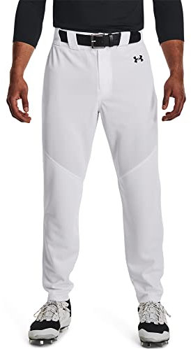 Under Armour Men's Standard Utility Baseball Straight Leg Pant 22, (100) White / / Black, Large