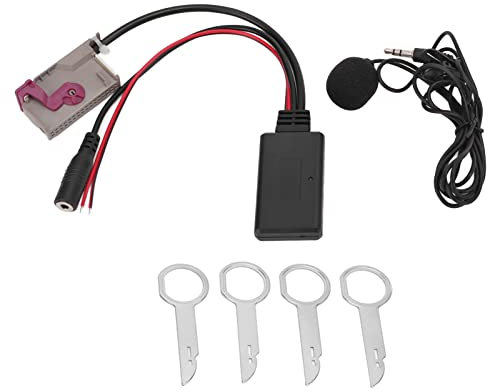 Bluetooth AUX Cable,Car Wireless Adapter AUX Cable Bluetooth 5.0 with Hands Free Microphone Replacement for RNSE RNS E Host