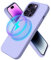 ORNARTO Magnetisch für iPhone 14 Pro Hülle 6,1 Zoll 2022, [Kompatibel mit MagSafe] Silikon Case Voller Schutz Flüssig Silikon Handyhülle für iPhone 14 Pro Violett