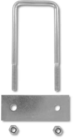 10 Stk. M6 Quadratische Bügelschelle mit Konterplatte ø 44mm Bügelschraube U Bolzen U-Schrauben Schellen - Dachbox Befestigung, Öse Zurröse Dachträger (10 Stk. M6 x 44mm mit Muttern & Konterplatte)